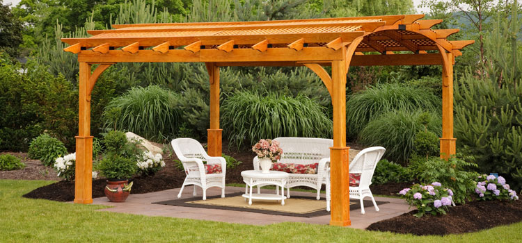 Cedar Wood Pergola Installation in Encino, CA