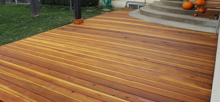 Smooth Redwood Decking in Encino, CA